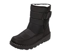 ARtray Con bolsillo para mujer, moda casual, vintage, retro, botas de media pantorrilla, zapatos de tacón grande, D negro., 41 EU