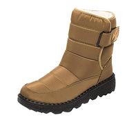 ARtray Con bolsillo para mujer, moda casual, vintage, retro, botas de media pantorrilla, zapatos de tacón grande, D caqui., 39 EU