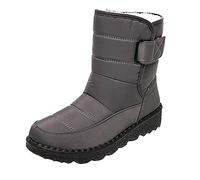 ARTRAY Con tacón de cuña para mujer, modelos de pareja para mujeres medianas y mayores, Top alto cálido, más terciopelo grueso antideslizante para llevar Botas de nieve cómodas Zapatos de algodón Jack