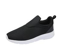 ARtray Herren StraßEnlaufschuhe Turnschuhe Trekkingschuhe Rutschfeste Walkingschuhe Leichte Outdoor Tennis Schuhe StoßDäMpfung Und RüCkprall Fitnessschuhe Mesh-Obermaterial Und Lose Einlage, Negro