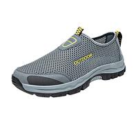ARtray Los calcetines zapatillas de hombre moda primavera y verano zapatos deportivos para hombres zapatos de senderismo de malla hueca transpirable antideslizante cómodo color sólido casual negro