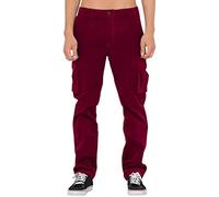 ARtray Pantalones rectos de pana de color sólido para hombre, pantalones de trabajo elásticos para hombre, pantalones cargo con múltiples bolsillos, casual, sueltos, pantalones para hombre, pantalones