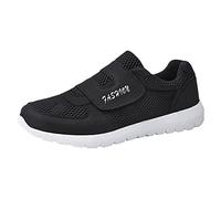 ARtray Tennisschuhe Indoor Herren Atmungsaktiv StraßEnlaufschuhe Bequeme Softshell Walkingschuhe Klettverschluss Sportschuhe StoßDäMpfung Und RüCkprall Fitnessschuhe Leichte Outdoor Schuhe, Negro