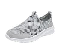 ARtray Turnschuhe Herren BarfußSchuhe MäNner Low-Top Sneaker Leichtgewicht Outdoor GemüTlich Turnschuhe Netz Atmungsaktive Laufschuhe Mit Mesh-Obermaterial Und Rutschfester Sohle Wandern, gris, 41 EU