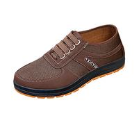 Artray Weit Herren Freizeit StraßEnlaufschuhe Vintage Runner Sneaker Performance Sneaker Rutschfest Atmungsaktive Sportschuhe Outdoor Leichtgewicht Low-Top Walkingschuhe Alltagskleidung, café, 42 EU