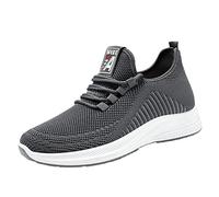 ARTRAY Zapatillas de deporte de rendimiento para hombre en gris/negro Moda Mesh Zapatos de correr transpirables Zapatos de correr ligeros al aire libre Cómodo Entrenador Absorción de golpes y Volver