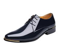 ARtray Zapatos Boxeo Hombres Y Zapatos Pointed Estilo Hombres Clásico Negocios Casual Hombres Zapatos De Cuero Zapatos Hombres Negro 45.5, azul, 48 EU