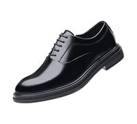 ARtray Zapatos Hombres Moda Clásica Verano y Otoño Hombres Zapatos de Cuero Zapatos de Cuero Tacón Bajo Zapatos de Encaje Color Sólido Casual Negocios Estilo Británico Zapatos Impermeables Hombres 47