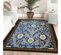 Arts and 180x240 Crafts Alfombra Large Salon Alfombrilla Neutral Moderno William Morris Lavable Area Tapete for Dormitorio Comedor Antideslizante Resistente a Manchas Foldable Thin Deep Navy Blue