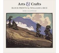 Arts & Crafts Block Prints by William S. Rice 2026 Wall Calendar