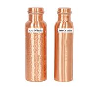 Arts Of India - Juego de 2 botellas de agua de cobre puro, capacidad de 1000 ml (34 onzas), juego de 2 (2 unidades)