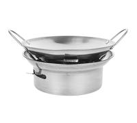 ARTSEWPLY 1 Juego Juego De Rejilla De Caldera Caliente Cálido Quemador Cámping Cocinando Inducción Interior Estufa De Alcohol De Olla Caliente Portátil Estofado Acero Inoxidable Plata