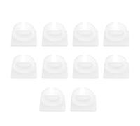 ARTSEWPLY 10 Clips de Soporte para Micrófono de Pared y Escritorio, Clip Cuadrado de Color Claro, Organizador para Karaoke, Conferencias y Estudios, Plástico Durable, Ahorro de Espacio