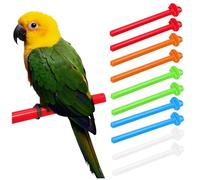 ARTSEWPLY 10 Piezas Perchas para Pájaros Jaula con Soporte Estable Palos de Molienda para Uñas para Periquitos Pinzones y Colores Vivos Azul Naranja Rojo y Verde Fácil Instalación y