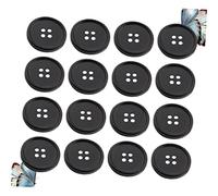 ARTSEWPLY 100 piezas Botones de Resina Negros Redondos con Cuatro para Costura Manualidades y DIY Ropa Abrigos y