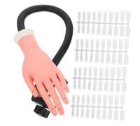 ARTSEWPLY 100piezas Mano Protésica De Silicona Para Práctica De Manicura Con Consejos Para Uñas Artificiales y Modelo De Mano Flexible Para De Uñas Postizas