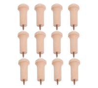 ARTSEWPLY 12 Ganchos de Madera Natural para Pared sin Pintar 26X52 MM con Tornillos Percheros de Pared Rústicos para Colgar Ropa Sombreros y Toallas Kit de 12 Piezas para Uso Doméstico