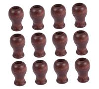 ARTSEWPLY 12 Piezas Accesorios Colgantes de Madera Paya de Cable de tracción Ciego de Ventana borlas ciegas de Ventana Romana Shape borlas de cordón Tassel para persianas Café