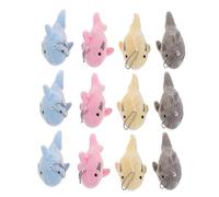 ARTSEWPLY 12 Piezas Colgantes de de Peluche Llaveros Charm para Mochilas Bolsos Decoración Fiesta Tema Océano Colores Surtidos