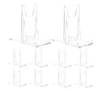 ARTSEWPLY 12 Piezas Soportes Ajustables Transparentes para Fotos y Placas Base Rectangular Exhibidor Versátil para Tarjetas Teléfonos y Publicidad