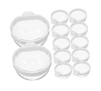 ARTSEWPLY 12 Piezas Tazas Alimentadoras Transparente Antigoteo para con Diseño Desmontable y Colgante para Jaulas Comedero y Bebedero para Periquitos Cacatúas y Pequeñas Aves