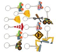 ARTSEWPLY 16 piezas Llaveros Infantiles de Construcción Llaveros Excavadora Hidráulica y Bulldozer de PVC Recuerdos para Fiestas Infantiles Colgantes para Mochilas y Premios para Cumpleaños