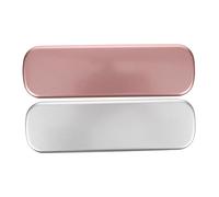 ARTSEWPLY 2 Cajas de Hojalata para Bolígrafos, Estuche Portátil Tapa para Guardar y Organizar Pequeños Objetos, 2 Piezas, Decoracion Colegio, Hogar y Oficina