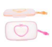 ARTSEWPLY 2 piezas Caja Dispensadora de Toallitas Húmedas para Bebés Portátil y Resistente Diseño Ligero con Apertura Amplia Práctico Soporte para Viajes y Uso Diario de Rosa
