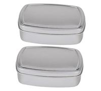 ARTSEWPLY 2 Piezas Caja Jabón Viaje Aluminio Portátil Estuche Compacto y Ligero para Crema y Accesorios Contenedor Resistente para Jabón Seco y Limpio para Bolso y Mochila