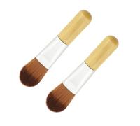 ARTSEWPLY 2 Piezas Cepillo de base facial mini utensilio para aplicar algo Portátil cepiar hacer etiquetado cepillo para maquillaje pequeño brochas de maquillaje brocha Bambú