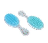 ARTSEWPLY 2 Piezas Cepillo de Viaje para Niñas Cepillo Desenredante Portátil Diseño Ovalado Transparente Masajeador de Cabelludo Suave y Seguro para Cabello Rizado Paquete de Unidades