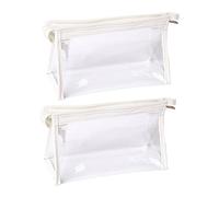 ARTSEWPLY 2 Piezas Estuche Transparente Bolsa Multi Funcional para Lápices y Cosméticos Organizador Portátil de Papelería Accesorios de Estudiantes y Gran Capacidad para y