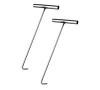 ARTSEWPLY 2 piezas Gancho T de Acero Inoxidable para Tapa Alcantarilla Punta Roma Segura Gancho Elevador Resistente para y Apertura de Pozos y Drenajes Pack de Unidades