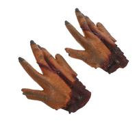 ARTSEWPLY 2 Piezas Halloween Props Manos Falsas Realistas Decoración Terrorífica para Fiestas de Halloween Accesorios de Cosplay Zombie