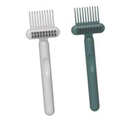 ARTSEWPLY 2 piezas Limpiador de Peines PP Resistente Compacto y Ligero para Eliminar Cabello Incrustado Cepillos y Peines para Doméstico y Viajes Colores Gris y Verde Oscuro