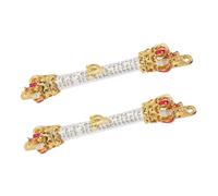 ARTSEWPLY 2 Piezas Mezuzá Metálica Religiosa para Puerta con Pergamino Hebreo Grabado Decorativo para Bendición y Protección Hogares Judíos y Católicos