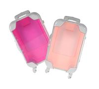 ARTSEWPLY 2 Piezas Mini Maletín Organizador Maquillaje Rosa y Estuche Portátil para Brochas y Cosméticos para Viaje y Profesional