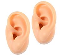 ARTSEWPLY 2 piezas Modelos de Oreja de Silicona Práctica para Perforación Material Duradero y Flexible con Estructura Visible para Exhibición de Joyas y Aprendizaje de Anatomía Auditiva