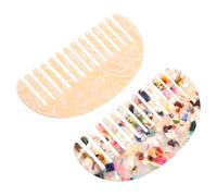 ARTSEWPLY 2 piezas Peine Francés para Mujer de Acetato Peine de Dientes Anchos Antielectrostático para Cabello Rizado y Liso Vintage para Peinados Húmedos y Secos