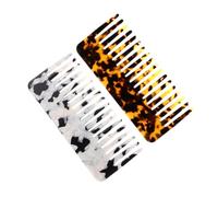 ARTSEWPLY 2 piezas Peines Antiestáticos para Cabello Rizado Peine Desenredante para Cabello Húmedo y Seco Diseño Suave y Acetato de