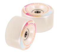 ARTSEWPLY 2 Piezas Ruedas de Patines con Luces LED Cambiantes de Color Diámetro Dureza Ruedas para Patinaje Doble Mejora Seguridad Nocturna y Absorción de Impactos