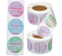 ARTSEWPLY 2 rollos Etiquetas Adhesivas de Advertencia para Velas Cera Pegatinas Autoadhesivas Seguridad para Tarros y Recipientes con Unidades Coloridas para Fabricación y Doméstico