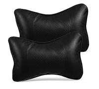 ARTSEWPLY 2piezas Almohadas Cervicales Ergonómicas Para Coche Unidades Apoyo Para Cuello Viaje y Descanso Forma Hueso Transpirable Para Postura y Alivio Fatiga Negro