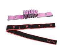 ARTSEWPLY 2Piezas Cinturón de Yoga Banda de Ejercicio Elástica para Estiramientos para Principiantes Casa y Gimnasio Flexibilidad y Resistencia Color Rojo y Rosa