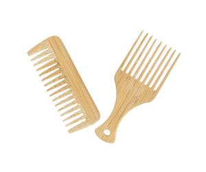 ARTSEWPLY 2piezas Peine De Madera Para Hombre De Peine De Dientes Anchos Accesorio De Estilo y Masaje Para Uso Casa y Barbería Antiestático y Resistente Daños Cuida Tu Cabello y Cabelludo