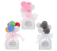 ARTSEWPLY 3 Frascos de Perfume para Coche de Vidrio Botellas de Almacenamiento Recargables para Aceites Esenciales Diseño de Globos de Confesión en Colores Múltiples Adecuado para