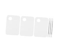 ARTSEWPLY 3 juegos Paleta de Maquillaje Transparente con Espátulas para Mezcla Cosmética Herramienta Versátil para Uñas y Pigmentos Diseño Duradero y Práctico para Salón y Uso Personal