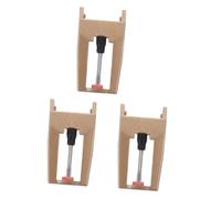 ARTSEWPLY 3 piezas Agujas para Tocadiscos de Vinilo Repuestos con Varilla de Aluminio Dorada Compatibles con Tocadiscos Vintage para Reproducción Clara y Precisa