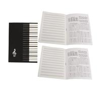 ARTSEWPLY 3 piezas Cuaderno Pentagrama Portátil para Escritura Musical Práctica Compacto Resistente Manchas de Tinta para Principiantes Piano y Guitarra Reutilizable y Duradero