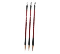 ARTSEWPLY 3 piezas Pinceles de Caligrafía Chinos Portátiles Resistentes y Cómodos para Escritura Artística y Pintura